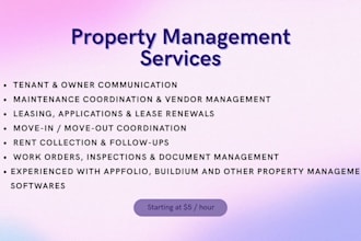 provide property management and virtual assistance