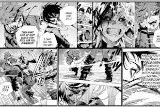 draw action manga illustration dark fantasy anime shonen webcomic manhwa style