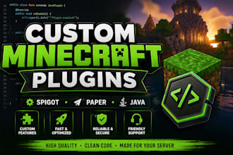 develop a custom minecraft spigot or paper plugin