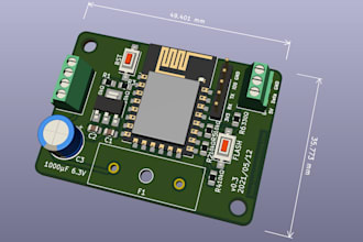 design lot pcb board, with esp32 sensors, and wireless features