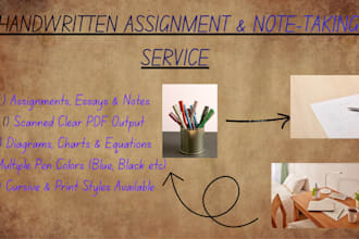 create neat handwritten assignments in english