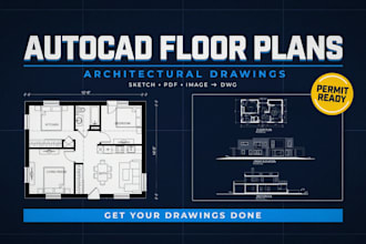 draft city permit drawings, floor plans and architectural blueprints in autocad