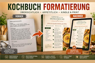 ich formatiere dein kochbuch für kindle und print