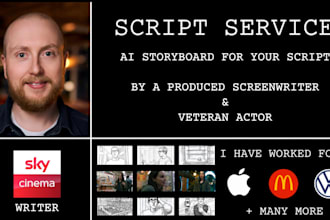 create cinematic ai storyboard and pitch deck for your script