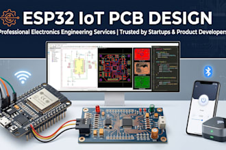 design  esp32  iot  pcb, arduino pcb  and embedded firmware