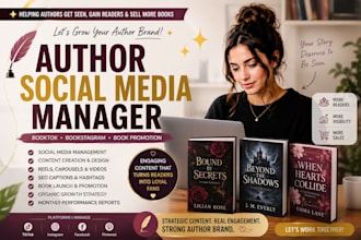 be your author social media manager booktok bookstagram content creator