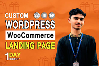 build wordpress woocommerce landing page or sales funnel