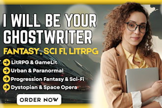 be your ebook ghostwriter for progression litrpg, portal fantasy, sci fi novel