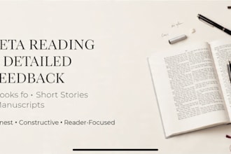 be your beta reader and provide detailed feedback on your book