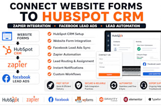 connect website forms to hubspot crm zapier integration facebook lead ads