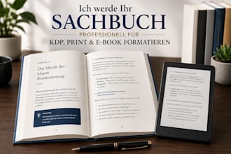 ihr sachbuch professionell fur KDP, print, ebook formatieren