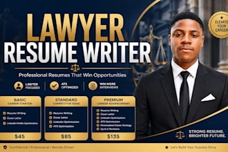 craft an ats legal, lawyer, attorney resume and cv