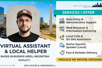 be your virtual assistant or local helper in buenos aires