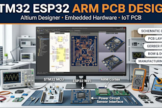 design stm32 esp32 and arm microcontroller pcb in altium