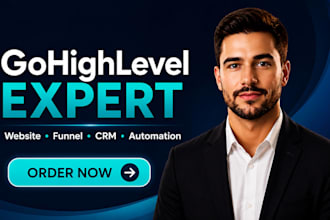 build gohighlevel website, gohighlevel sales funnel automation, CRM setup expert