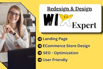 redesign wix website, design wix website, webflow
