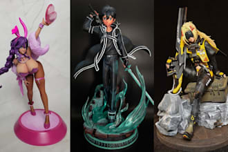 3d print and paint anime figure miniature statue 3d model stl resin printing