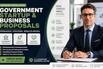 write government proposal, startup proposal and business proposal