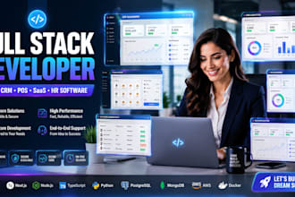build a full stack web app saas, erp, CRM, pos, HR management software developer