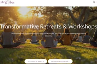 design wix spiritual healing website yoga website ayurvedic wellness website
