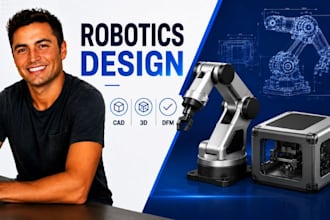 design robotics products, robot enclosure cad, automation equipment 3d model