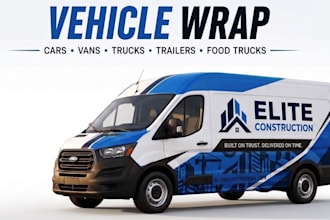 create a custom car wrap design van wrap truck wrap and vehicle