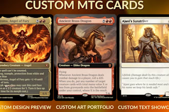 create custom magic the gathering card alter fantasy tcg card art illustration