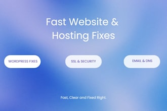 fix your website, email or hosting issue fast