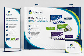 design trade show banner, backdrop, exhibition stand graphics