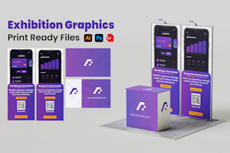 design exhibition graphics, pop up, trade show booth, and backdrop
