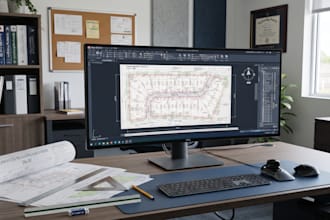 create professional land survey plans, subdivision layouts and autocad site plan