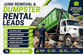 generate exclusive junk removal and dumpster rental leads