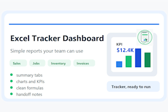 build an excel dashboard or google sheets tracker