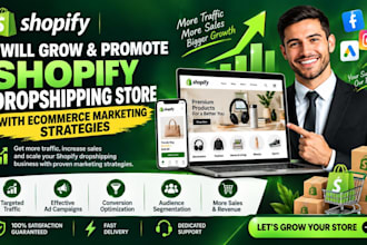 grow promote shopify dropshipping store with ecommerce marketing strategies
