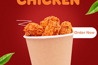 design eye ctaching food and restaurant ads for social media