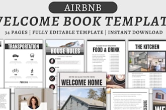 canva workbook design canva welcome book ebook cover coaching airbnb workbook