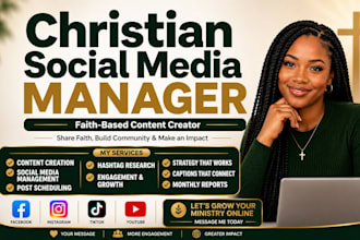 be your christian social media manager for church, faith based brands