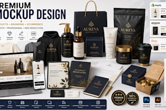 create premium brand and product mockup presentations