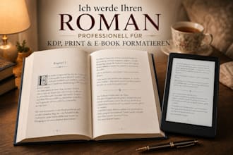 ihren roman professionell fur KDP, print, ebook formatieren