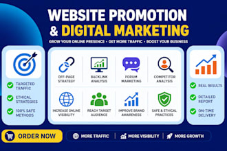 promote your website with organic traffic and digital marketing