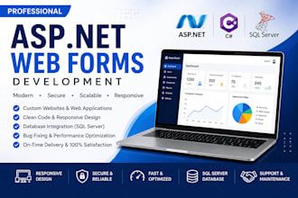 develop asp net website using c sharp and sql server