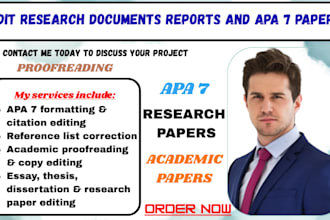 edit research documents reports and apa 7 papers
