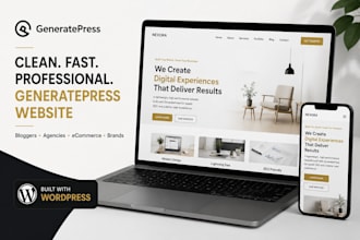 customize generatepress wordpress website for bloggers agencies ecommerce brands