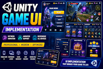 implement and animate unity game UI professionally