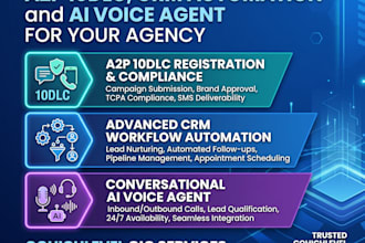 setup gohighlevel a2p 10dlc, CRM automation and ai voice agent for your agency