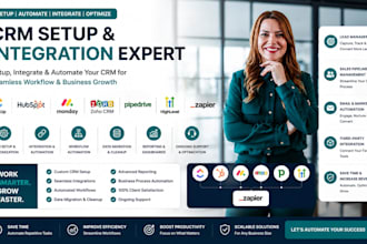 setup clickup hubspot monday CRM zoho pipedrive gohighlevel zapier integration