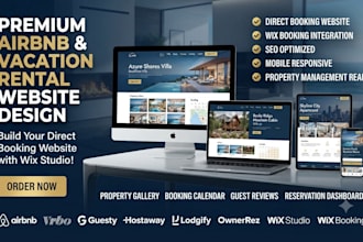 build airbnb property wix website design, property listing, rental website