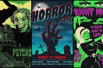 draw horror poster dark art movie poster horror movie poster illustration