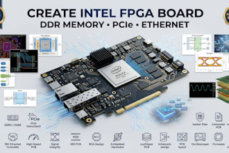 create intel fpga board with ddr memory pcie and ethernet