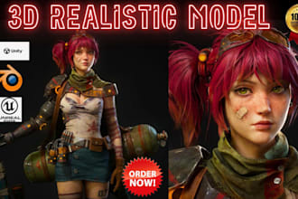 design realistic 3d unreal engine nsfw 3d game characters with daz 3d modeling